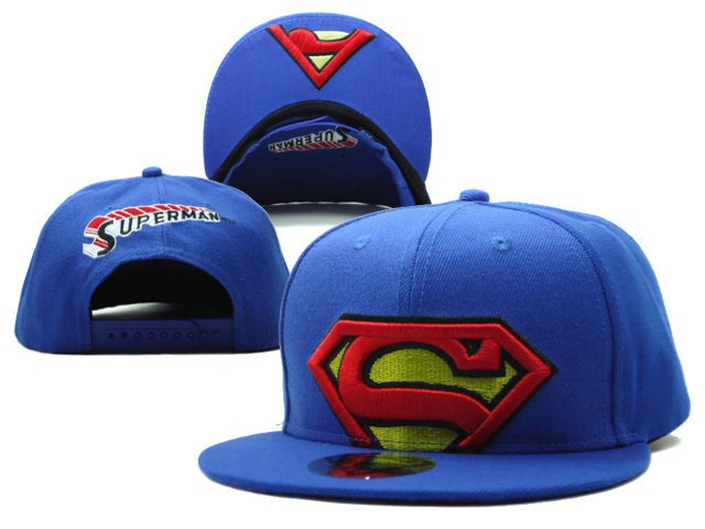 Super Man Blue Snapback Hat SF 0613